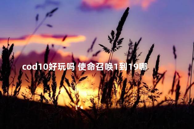cod10好玩吗 使命召唤1到19哪个好玩